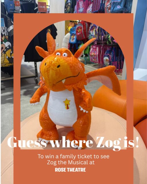 Zog Giveaway – Clue #2 ✨🐉

Have you been keeping track of Zog’s hiding places? Here’s your second location 👀

Remember, we’re hiding Zog in 4 locations around The Bentall Centre and one lucky winner will receive a Family Ticket to see Zog The Musical at Rose Theatre, Kingston🎭 with a Zog teddy for our runner-up 🧸

💭 Think you know where Zog is hiding? Start making your guesses and keep a note of every location - you’ll need all 4 when our final post goes live this Thursday!

Two more clues to go! 🐲 Winner will be selected on Friday 22 May 2026.