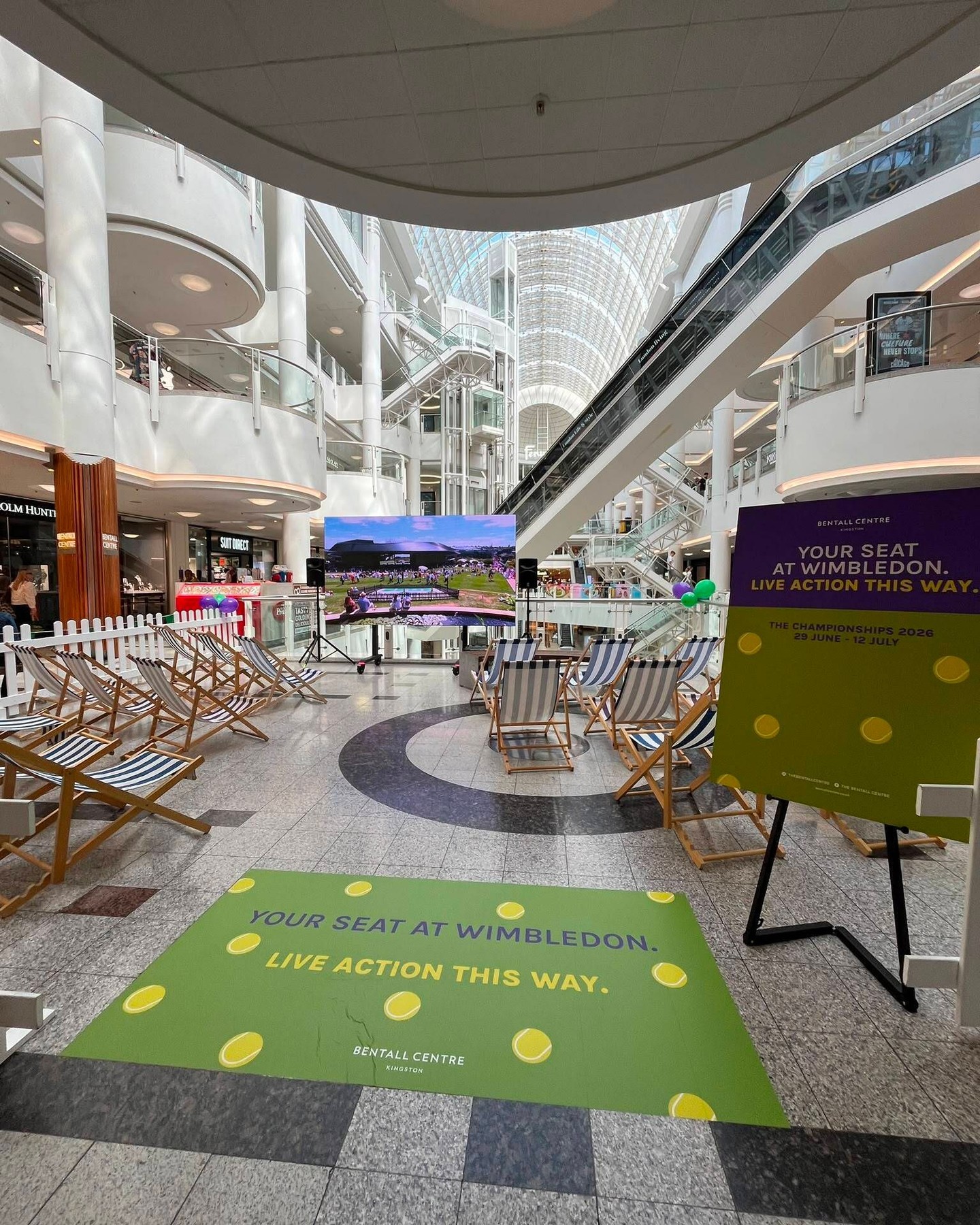 Game, set, match! 🎾 Take a seat and catch all the live Wimbledon action right here at The Bentall Centre. 🎾🌿