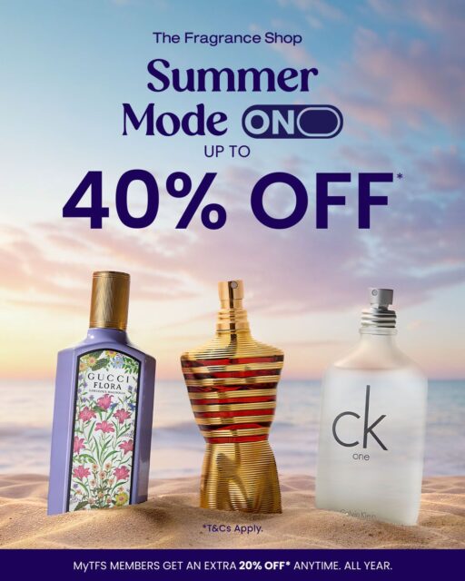 Summer Savings of up to 40% off selected fragrances @thefragranceshop