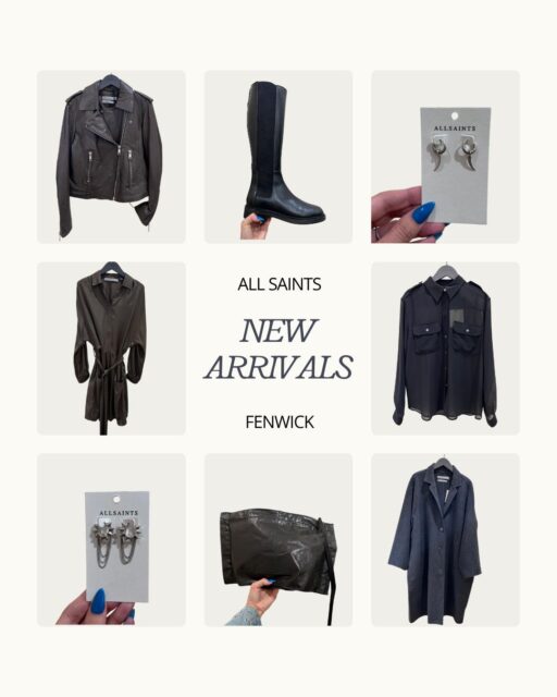 Autumn has arrived at Fenwick. 🍂 

Discover the new AllSaints collection, bringing signature styles back with reworked designs across leather, denim and everyday T-shirts – perfect for your autumn wardrobe.

Which piece are you adding to your wishlist? 🖤