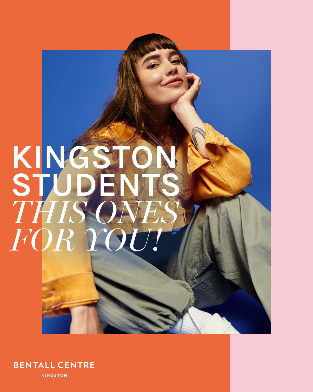 STUDENTS, THIS ONE’S FOR YOU! 🎓 Your student ID could unlock savings across The Bentall Centre all year round. 👀
👗 Up to 20% off fashion favourites
💄 Savings on beauty & wellness
🌯 25% off at YO! Sushi
🌯 £5 burrito Mondays at Tortilla
🎵 10% off at HMV
✏️ 20% off at Typo
✨ Plus plenty more!
From New Look, Levi’s and Tommy Hilfiger to KIKO, The Fragrance Shop, Starbucks and more – don’t pay full price before checking your student perks. 🙌