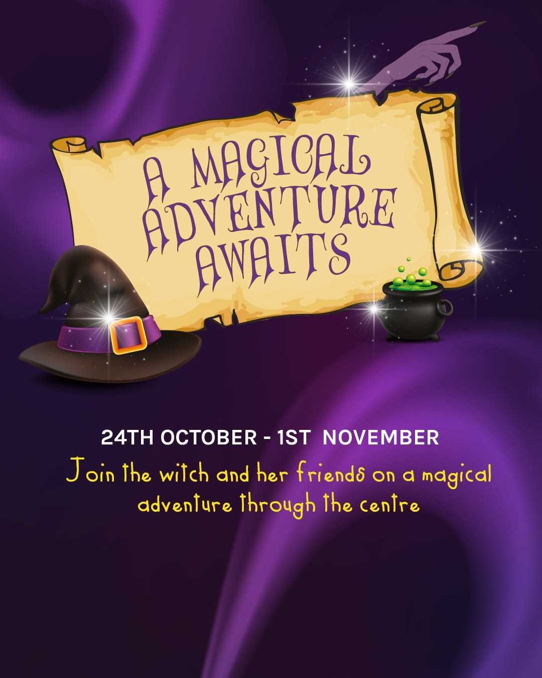 The witch has lost her magical items and she needs YOUR help! 🧙♀️✨
Grab your trail sheet from Fenwick 3rd Floor, follow the clues and let the adventure begin! 🔮
📆24th October- 1st November
📍Bentall Centre
#halloweentrail #kingston