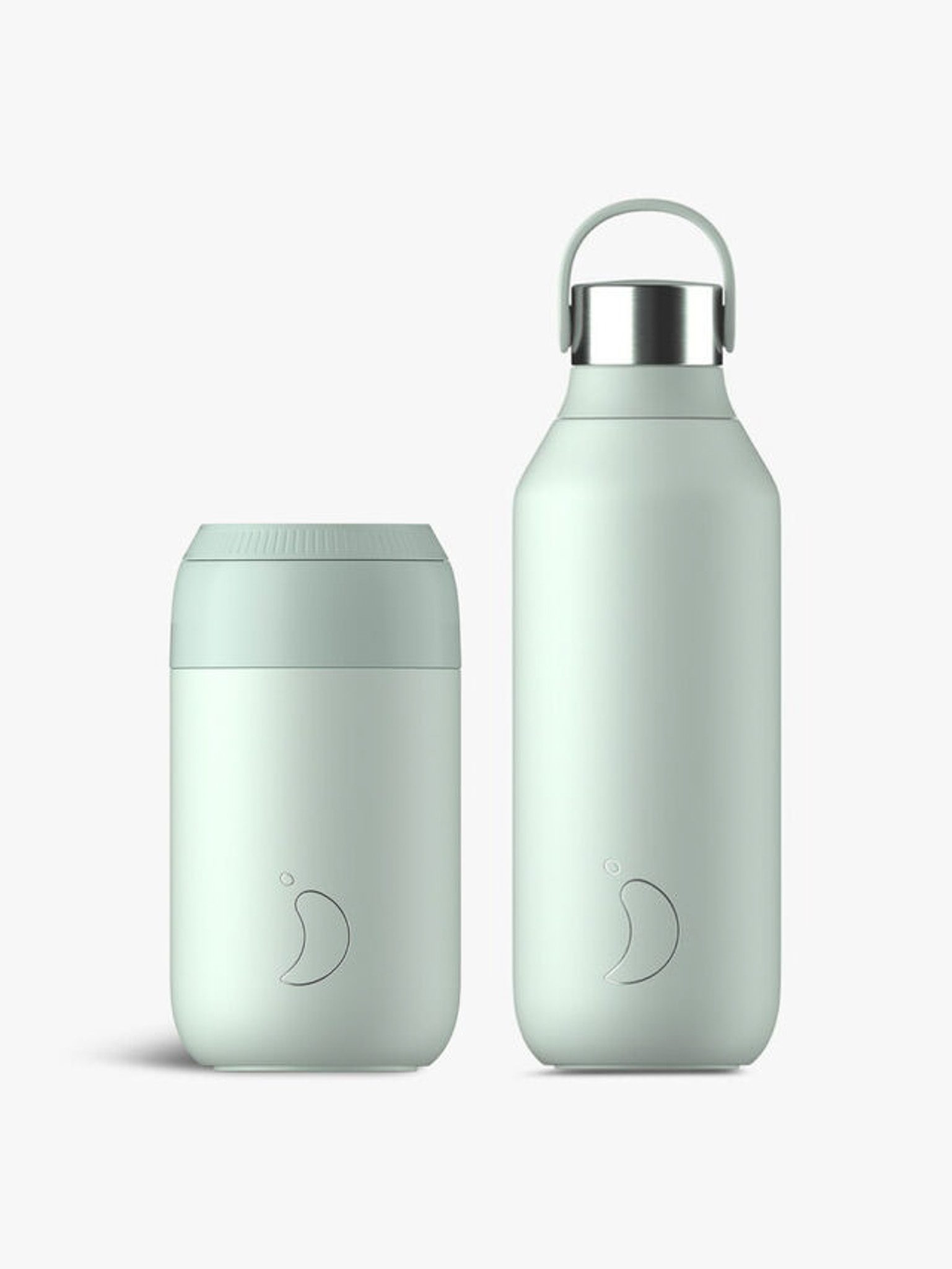 Chilly's Bottles Series 2 Lichen Green Water Bottle and Coffee Cup - Bentall
